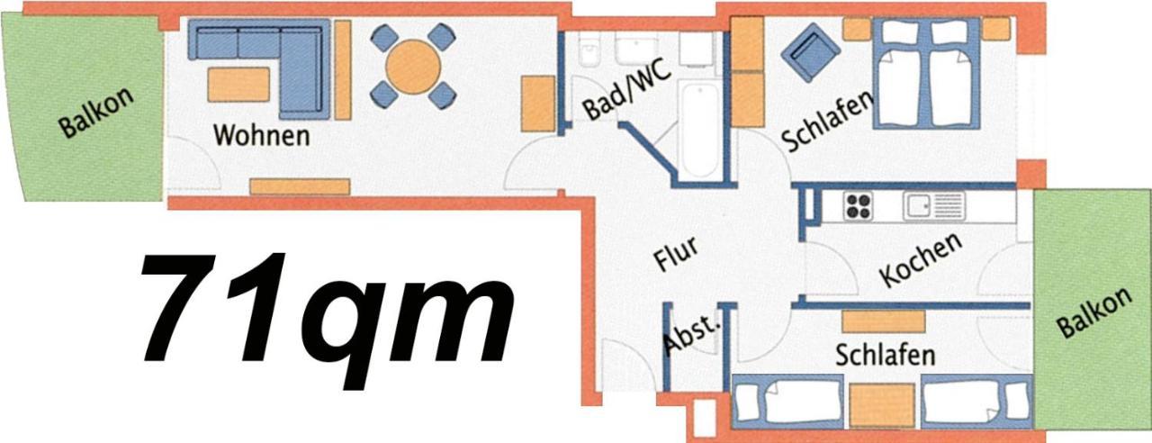 Ferienwohnung Nordseebrandung B3.1 Cuxhaven Luaran gambar